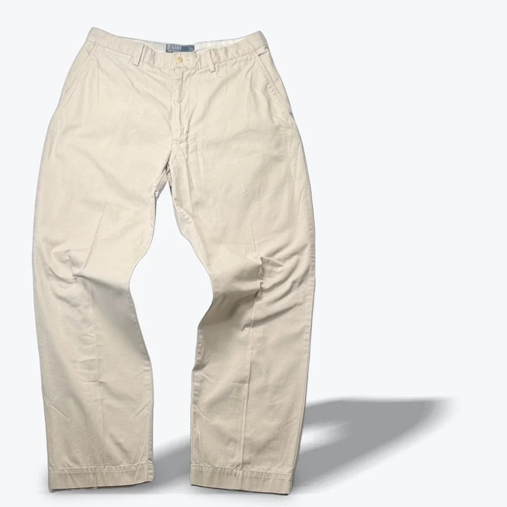 Polo Ralph Lauren Chino Trousers Khaki Cotton Mens 32x30 Prospect Pant Tan